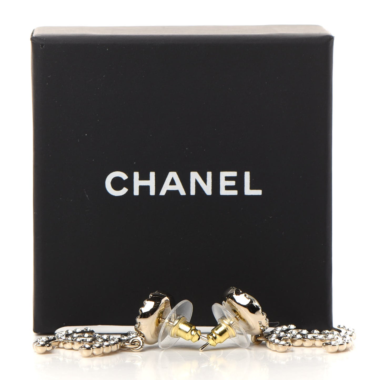 Crystal Pearl Bow-tiful CC Drop Earrings Gold