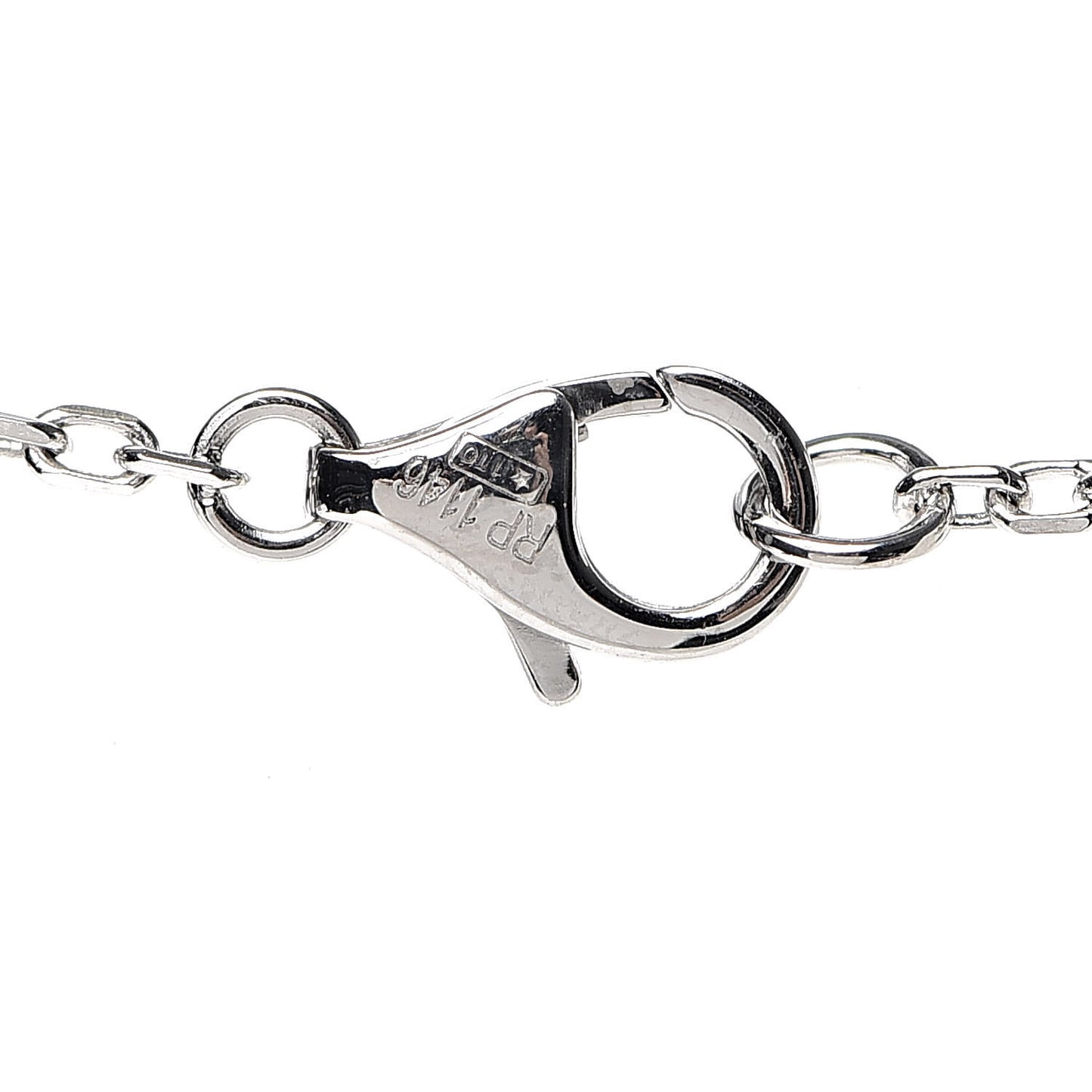 18K White Gold Diamond Interlocking LOVE Paved Necklace
