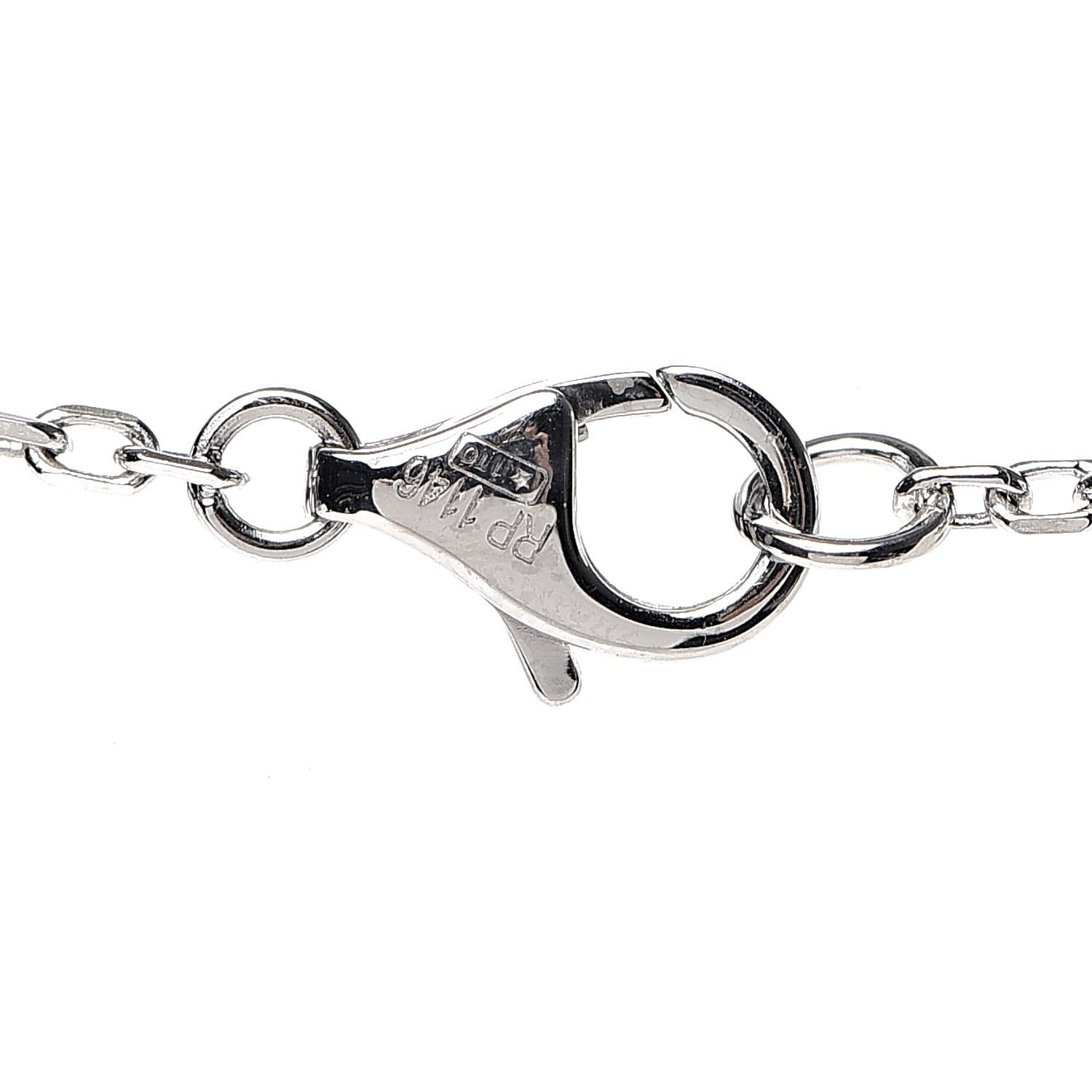 Cartier 18K White Gold Diamond Interlocking LOVE Paved Necklace 6 of 7