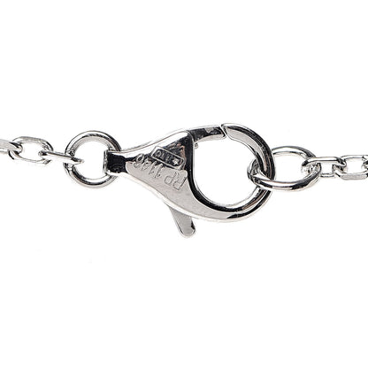 Cartier 18K White Gold Diamond Interlocking LOVE Paved Necklace 6 of 7