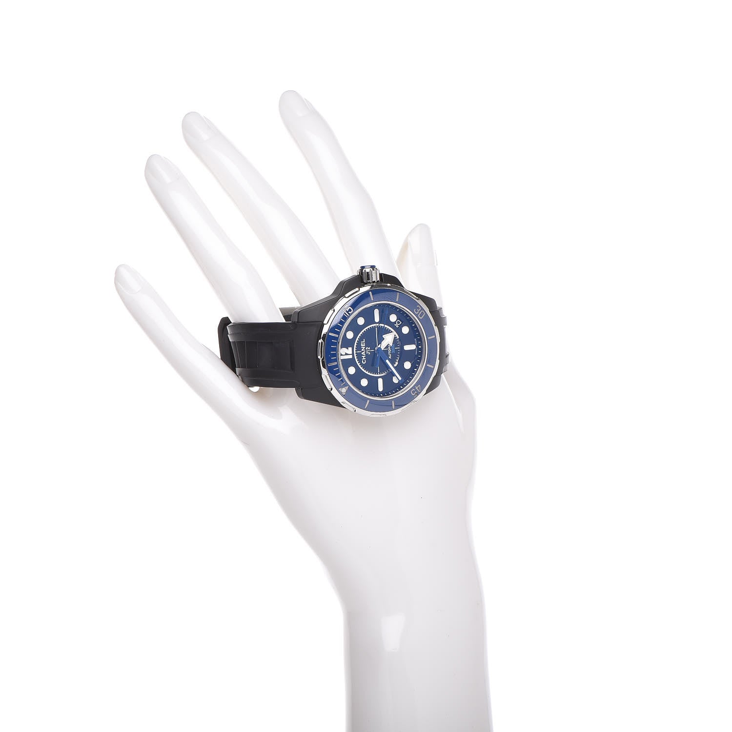 Chanel Stainless Steel Ceramic Rubber 41mm J12 Marine Automatic Watch Black 2 of 5