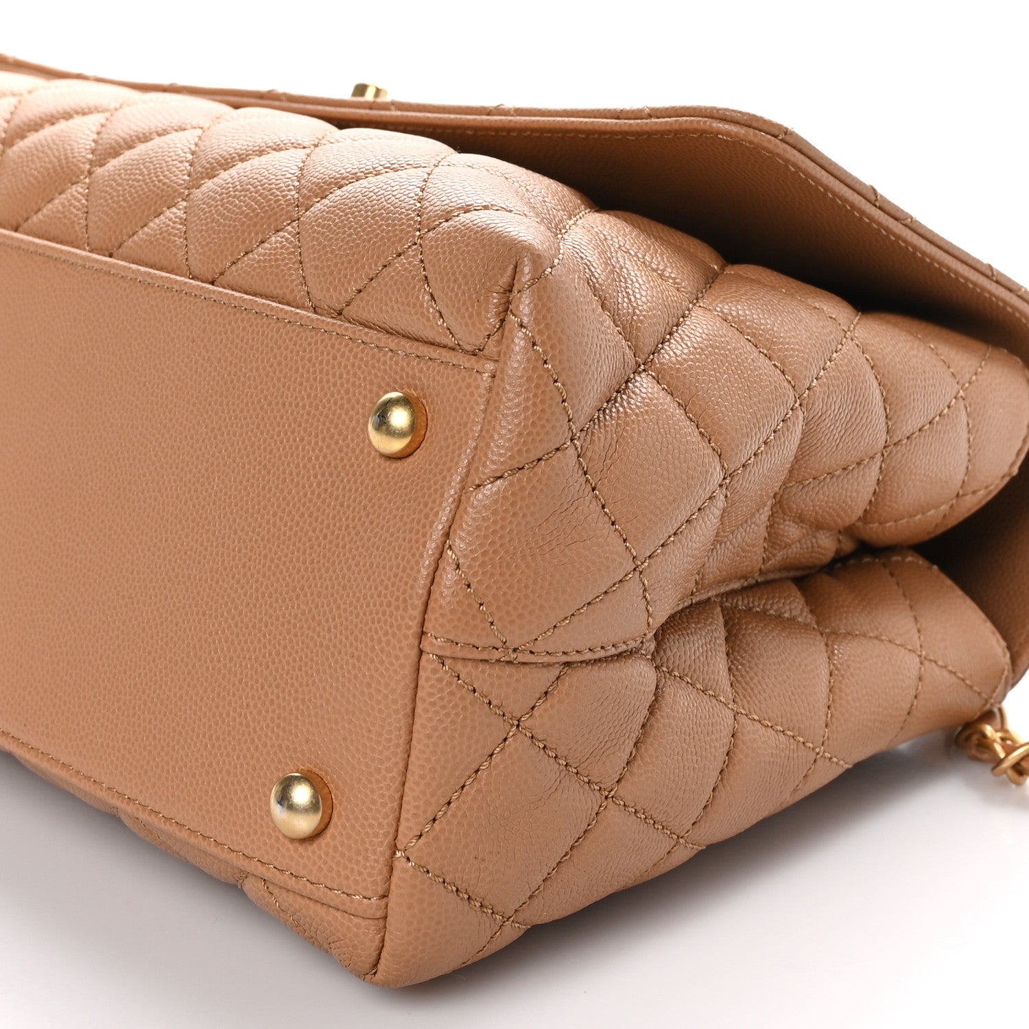 Chanel Caviar Quilted Small Coco Chain Handle Flap Brown 10 of 10