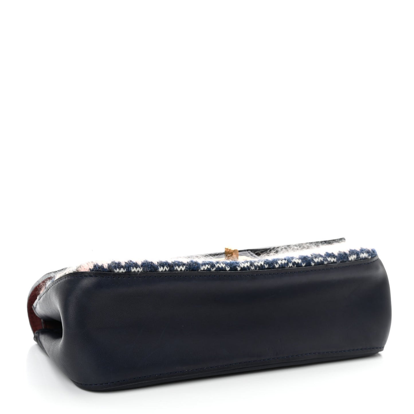 Smooth Calfskin Knit Nude 2.55 Reissue 225 Flap Navy