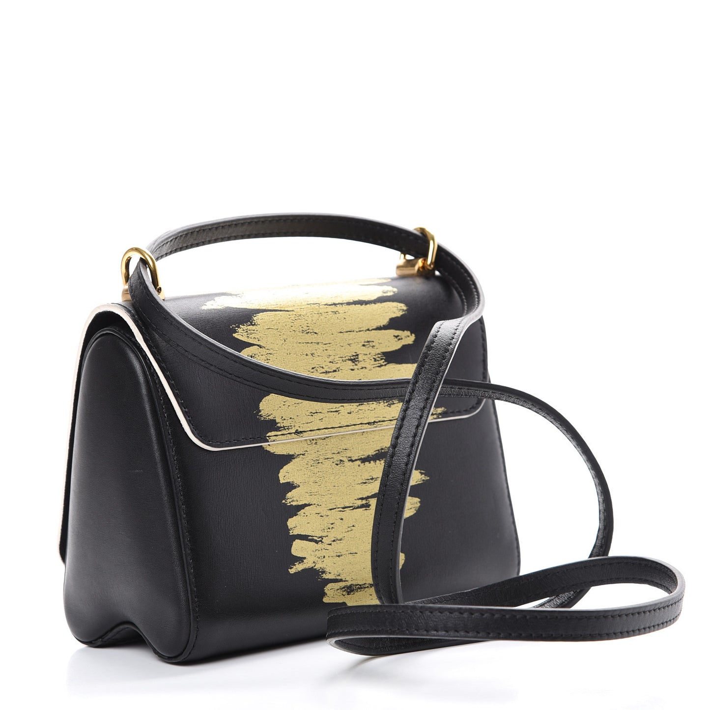 Calfskin Twist Shoulder Bag PM Light Gold
