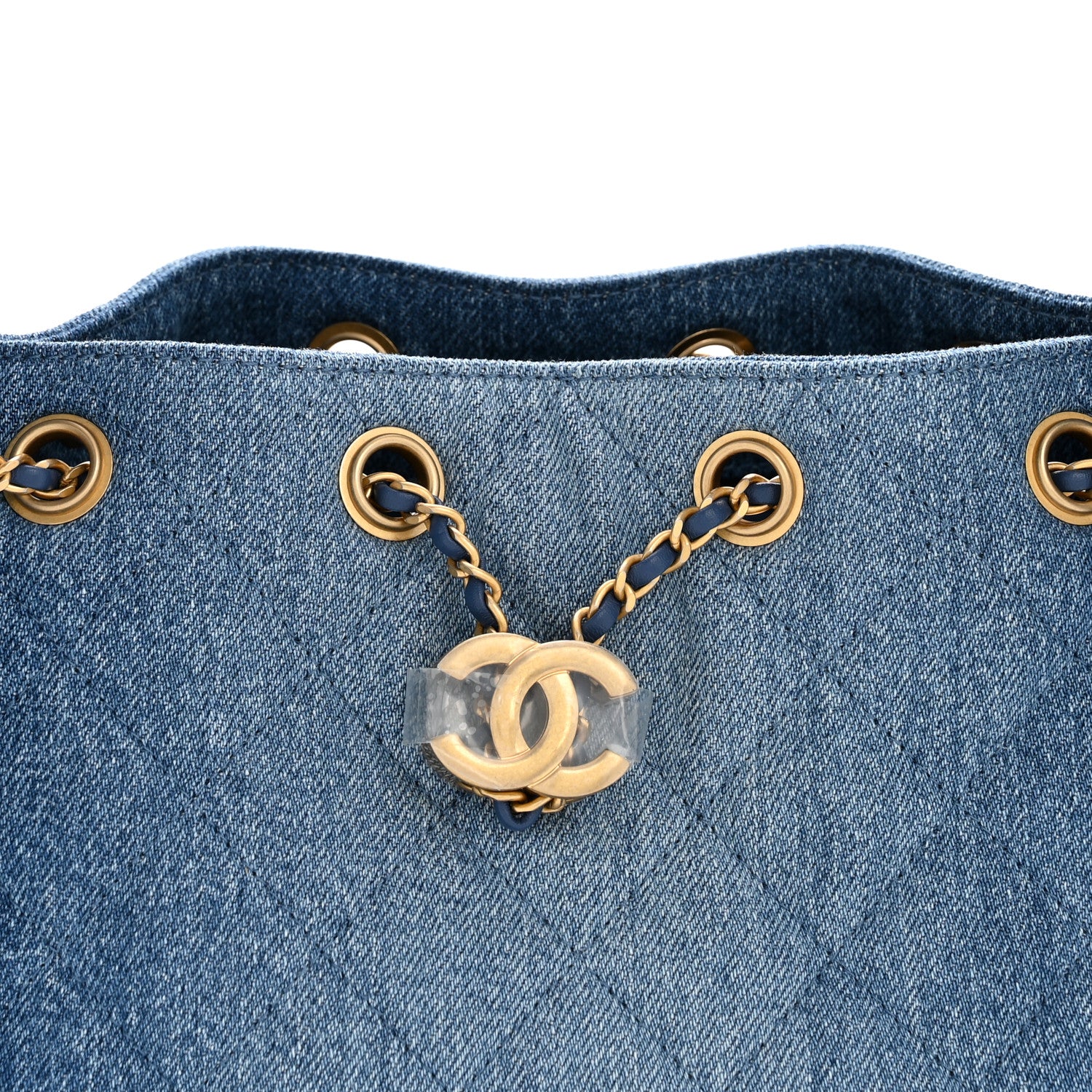 Chanel Washed Denim Quilted Small Chanel 25 Handbag Blue 8 of 10