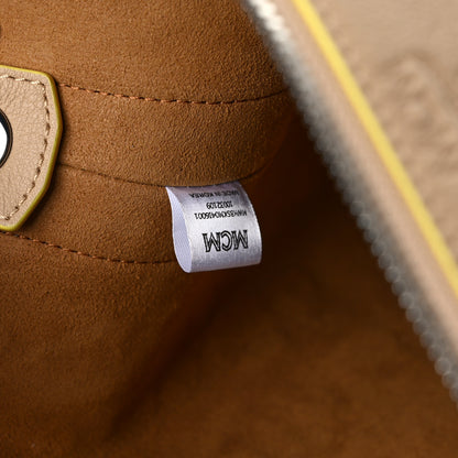 MCM Calfskin Ottomar Monogram Medium Klara Hobo Beige 7 of 9