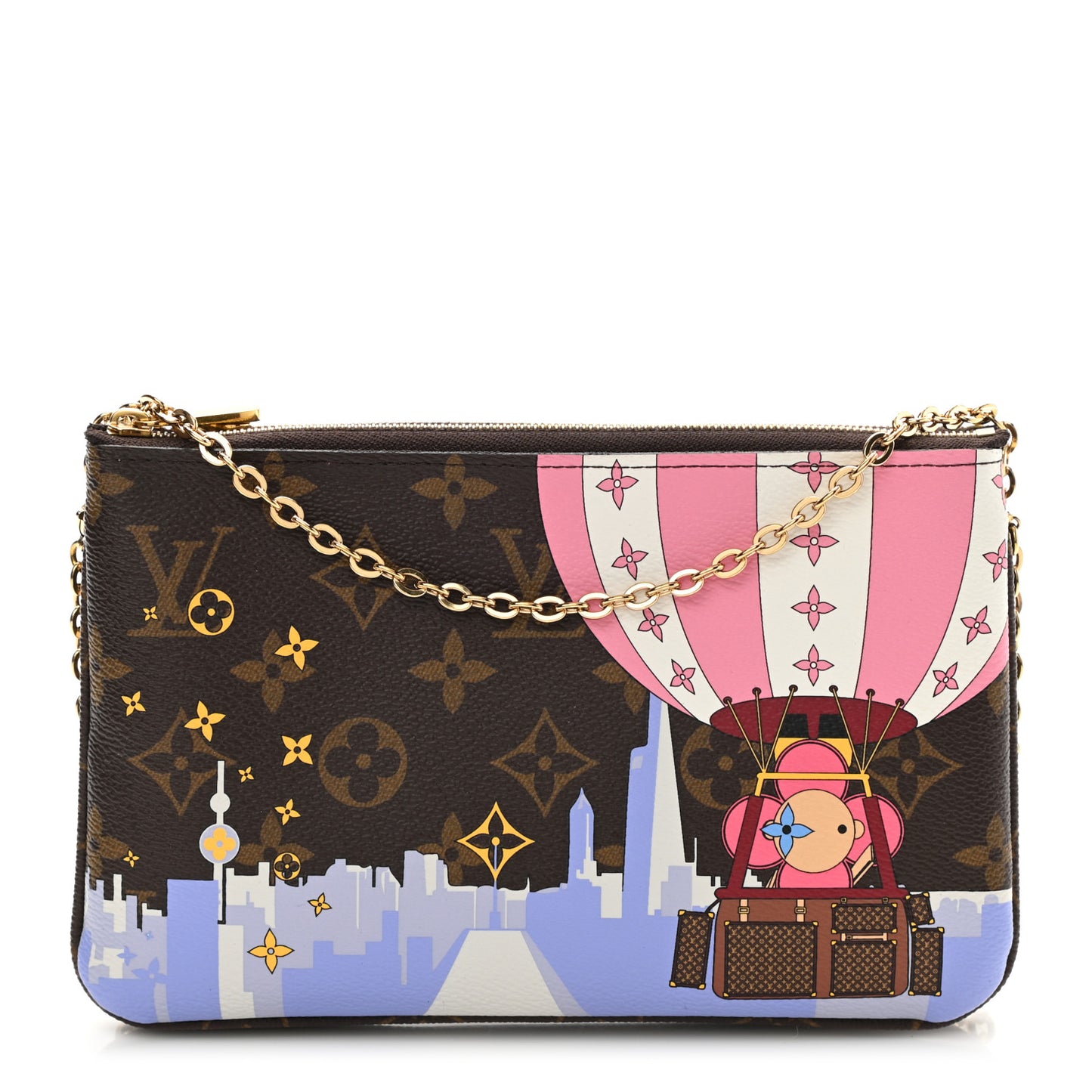Monogram 2019 Christmas Animation Double Zip Pochette