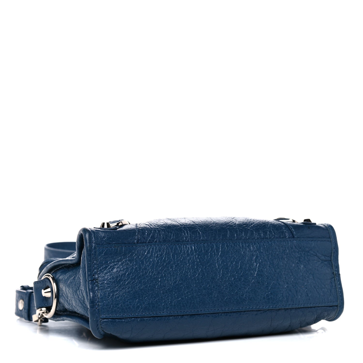 Balenciaga Agneau Classic Silver Hardware Mini City Bleu Profond 3 of 19