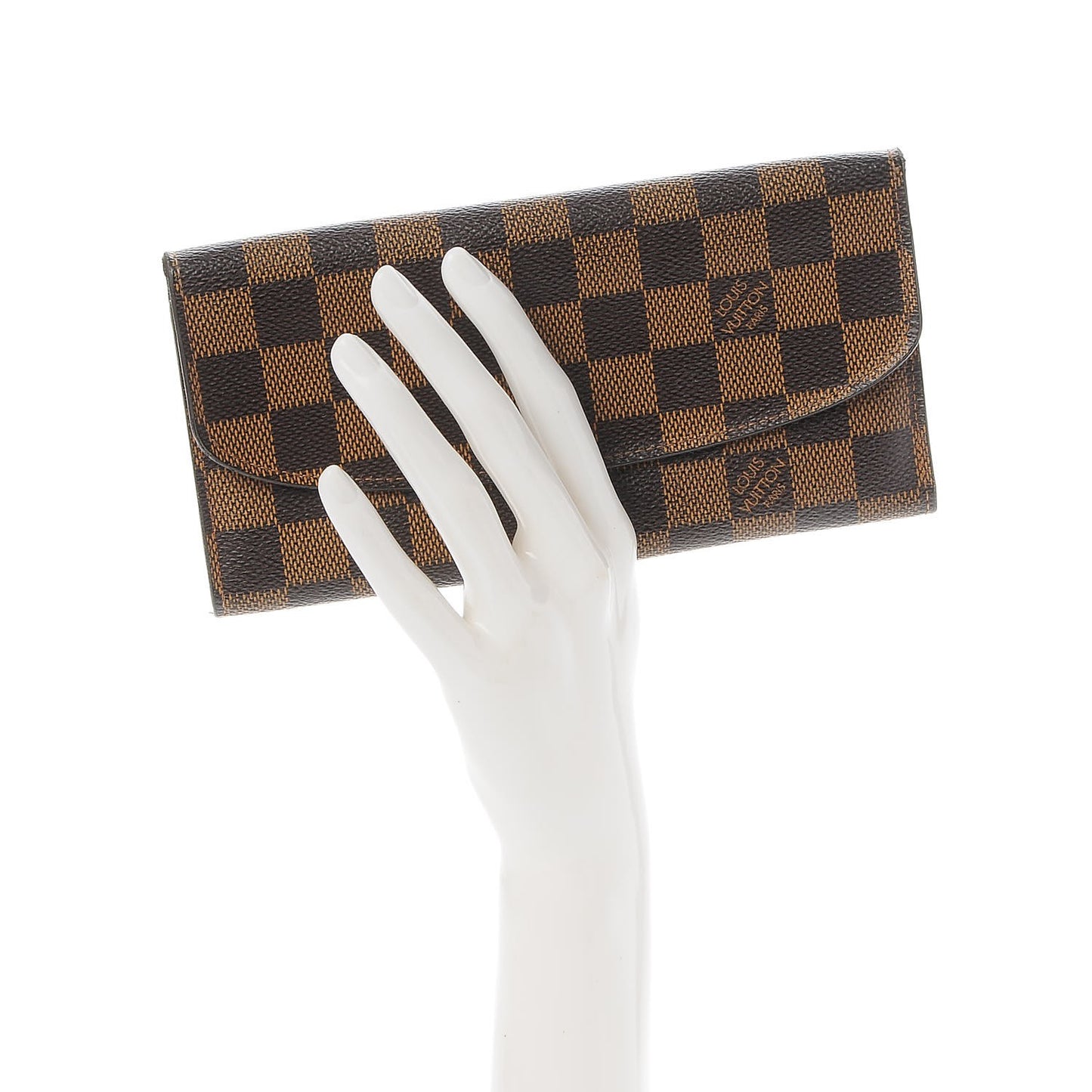Damier Ebene Emilie Wallet Red