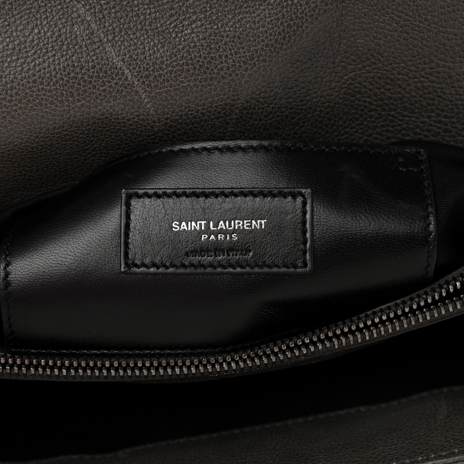 Saint Laurent Sheepskin Matelasse Chevron Monogram Large College Satchel Dark Anthracite 5 of 10