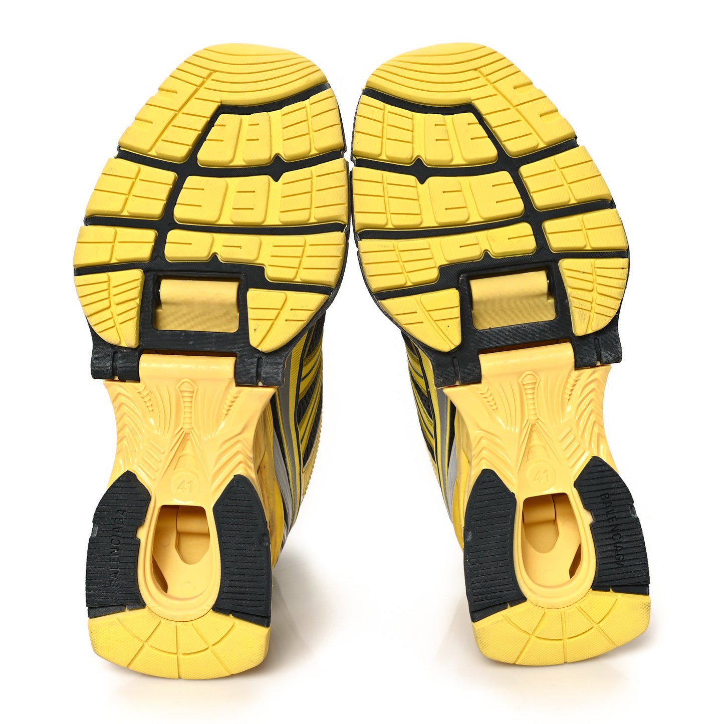 Mesh Rubber Mens X-Pander Sneakers 41 Yellow Grey Black