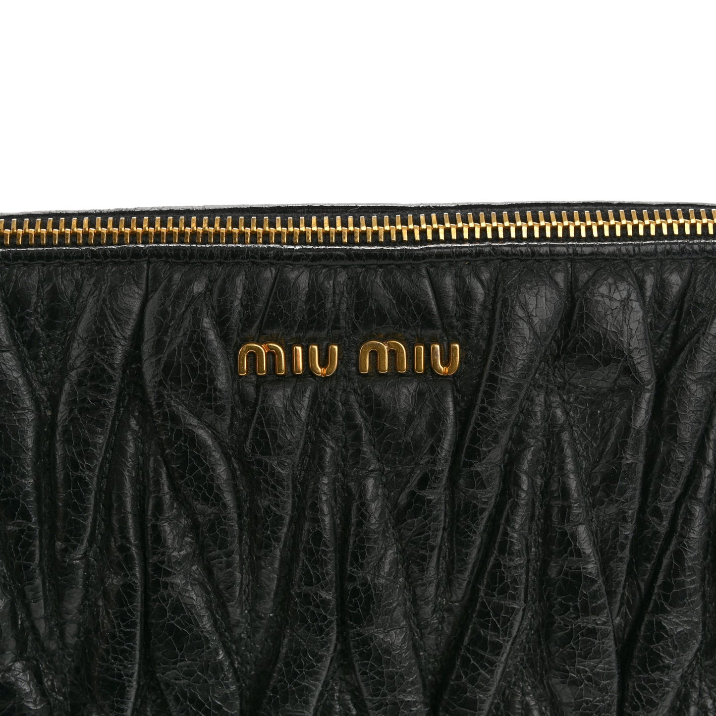 Nappa Matelasse Wristlet Black
