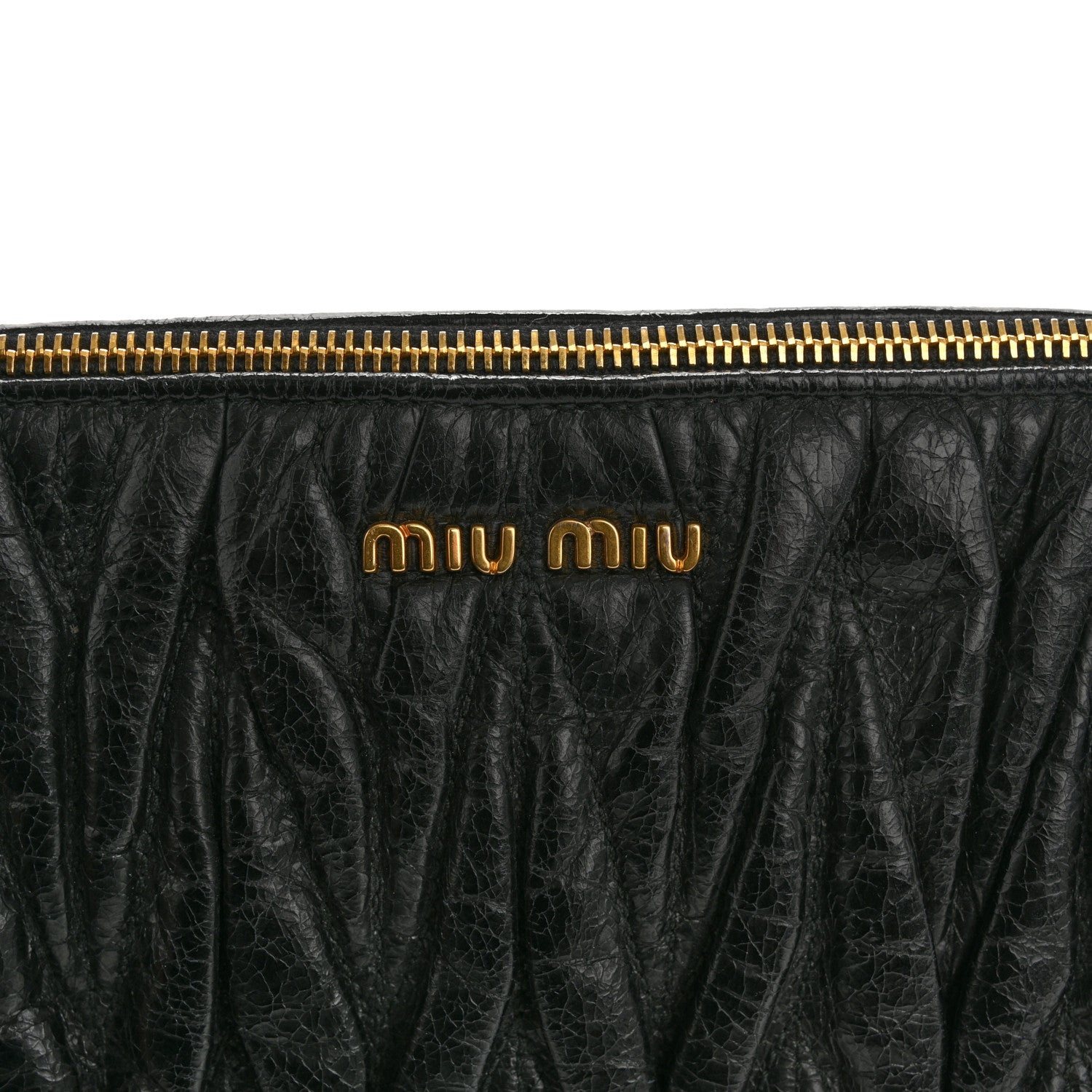 Miu Miu Nappa Matelasse Wristlet Black 9 of 11