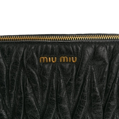 Miu Miu Nappa Matelasse Wristlet Black 9 of 11
