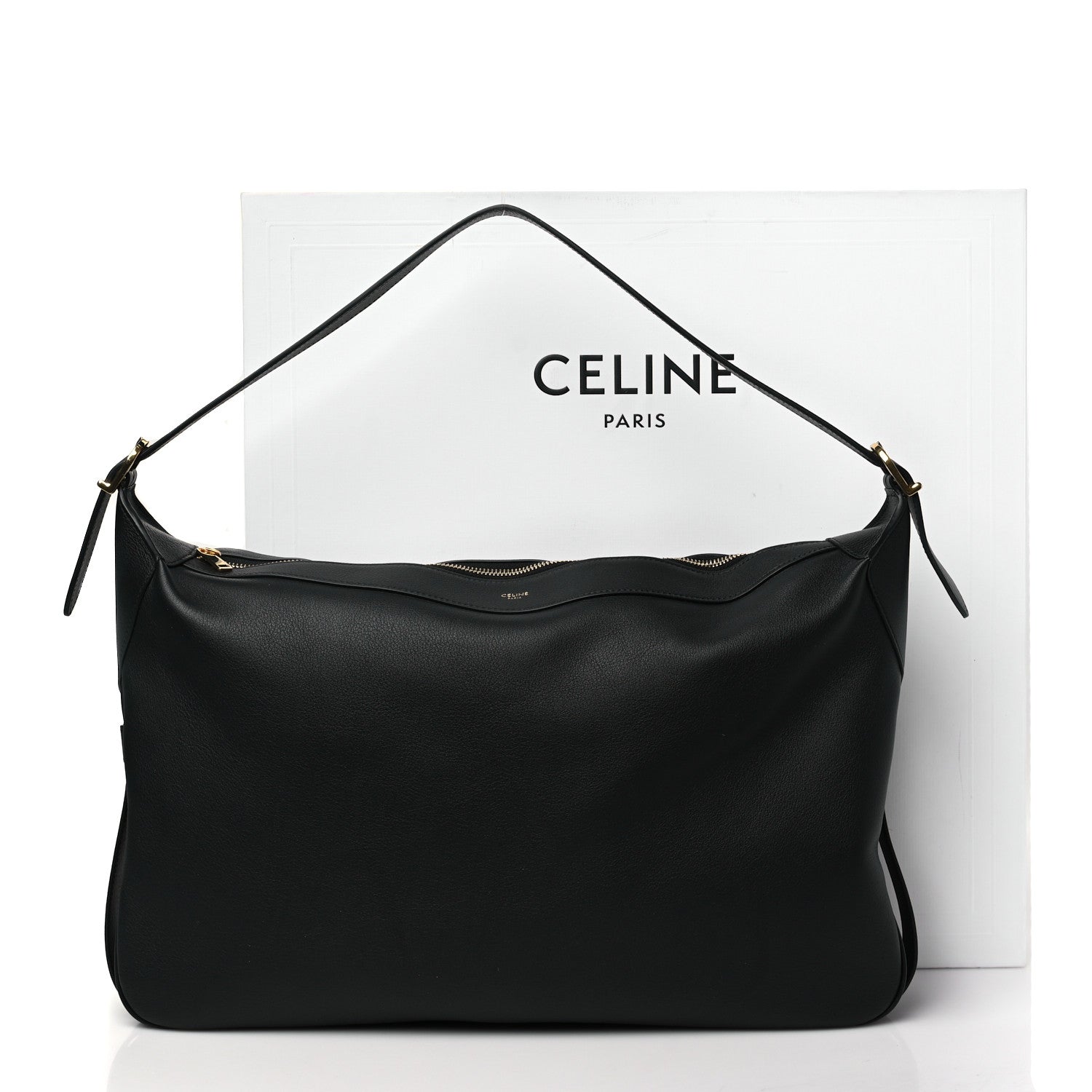 Celine Supple Calfskin Large Romy Shoulder Bag Black 11 of 11