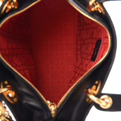 Christian Dior Lambskin Cannage Medium Lady Dior Black 5 of 9