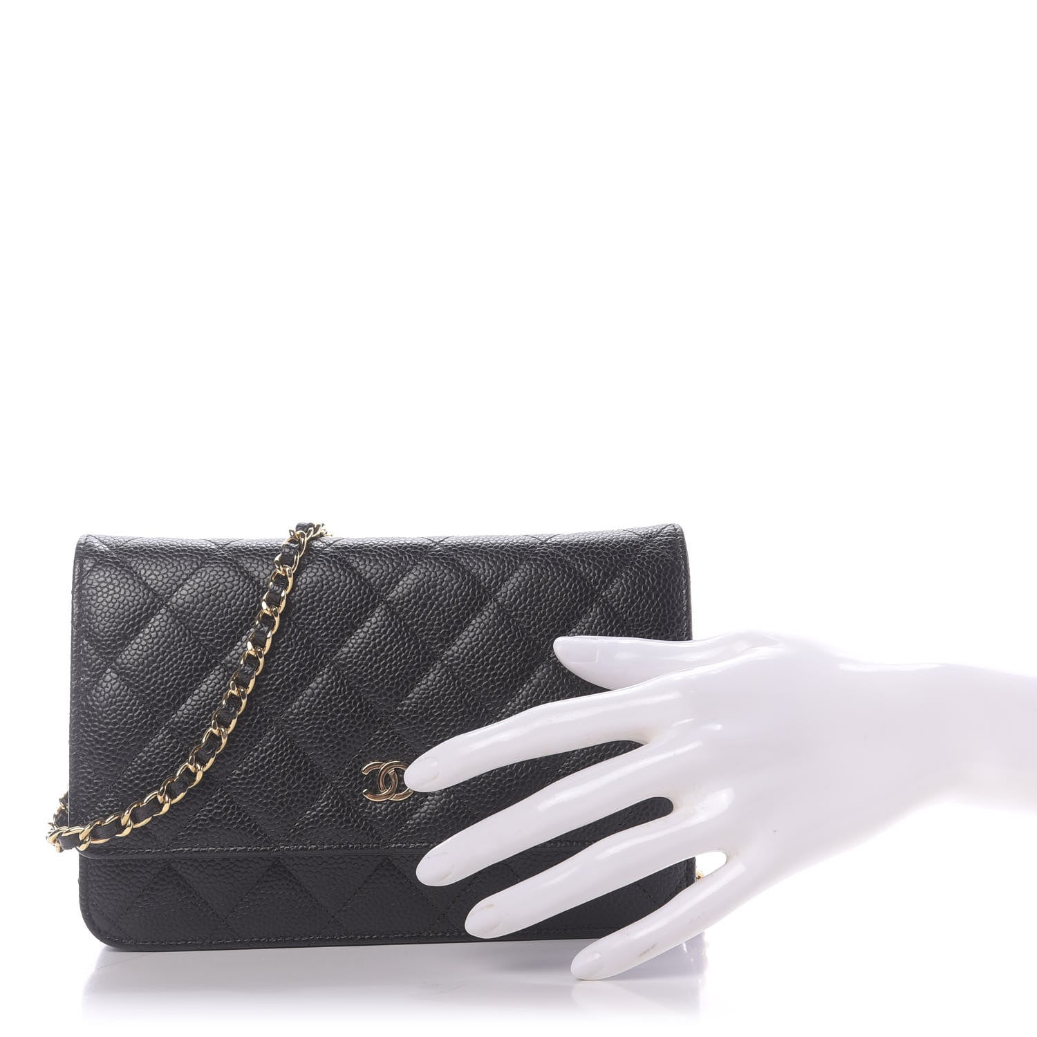 Chanel Caviar Quilted Wallet On Chain WOC Black 3 of 10