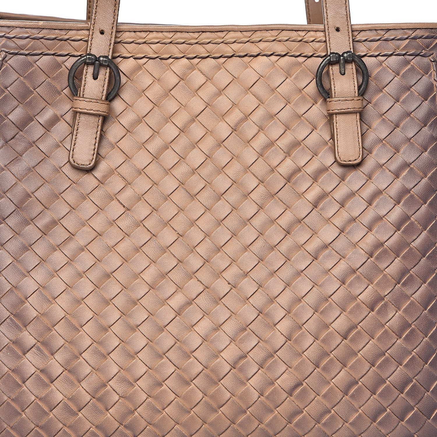 Bottega Veneta Nappa Intrecciato Ombre Shoulder Bag Camel 12 of 12