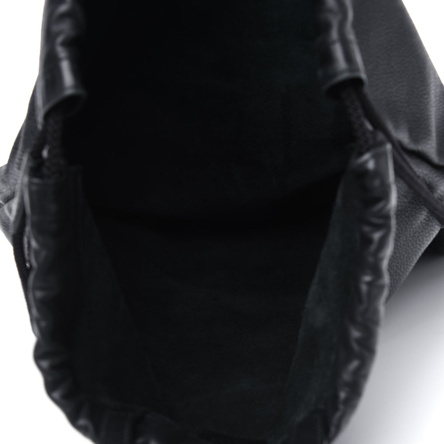 Calfskin Coco Capitan Logo Drawstring Backpack Black