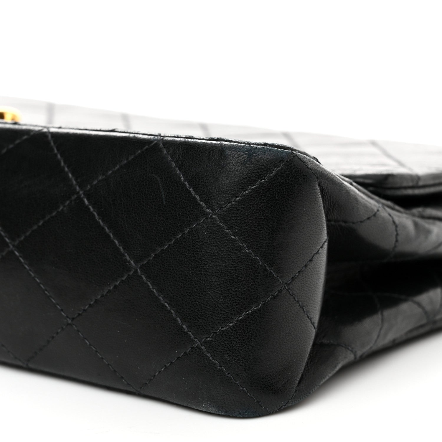 Chanel Lambskin Quilted Medium Double Flap Black 11 of 20