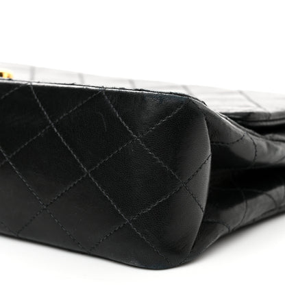 Chanel Lambskin Quilted Medium Double Flap Black 11 of 20