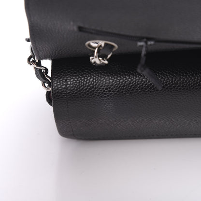 Chanel Caviar Quilted Medium Double Flap Black 12 of 13