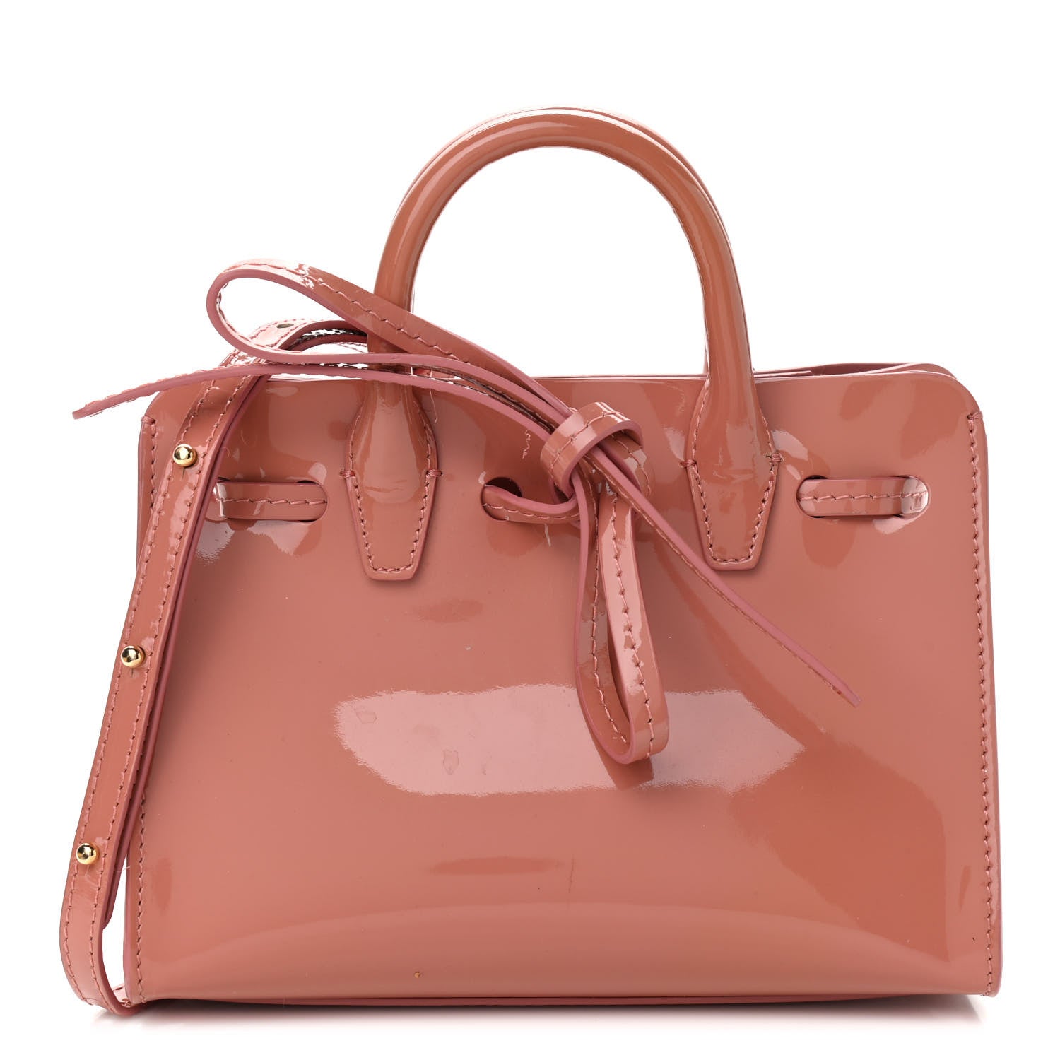 Mansur Gavriel Patent Mini Mini Sun Bag Blush 1 of 9