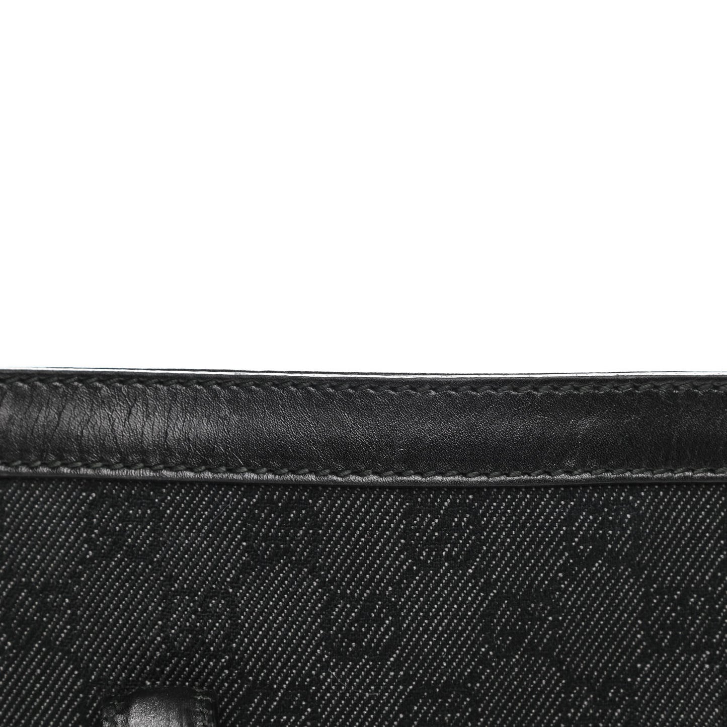 Denim Monogram Chain Bucket Tote Black
