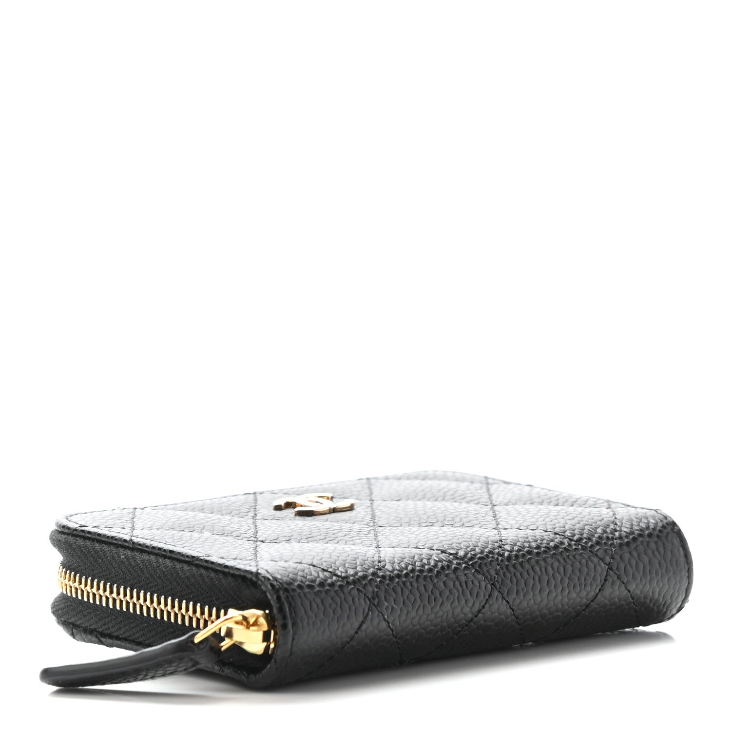 Chanel Caviar Quilted Zip Coin Purse Black 4 of 7