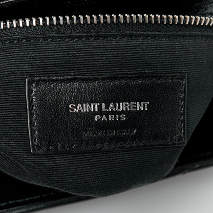 Saint Laurent Calfskin Y Quilted Monogram Toy Loulou Crossbody Bag Black 7 of 12
