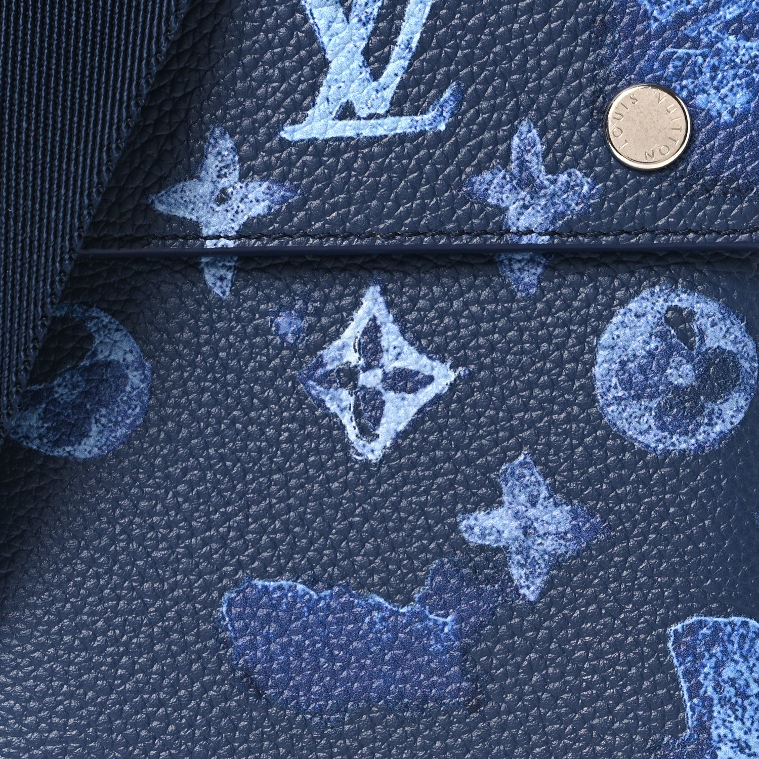 Louis Vuitton Monogram Ink Watercolor Phone Pouch Blue 6 of 9