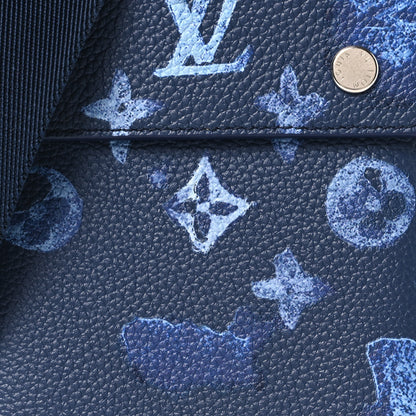 Louis Vuitton Monogram Ink Watercolor Phone Pouch Blue 6 of 9