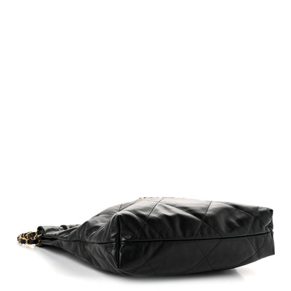 Chanel Shiny Calfskin Quilted Small Chanel 22  Black 5 of 11