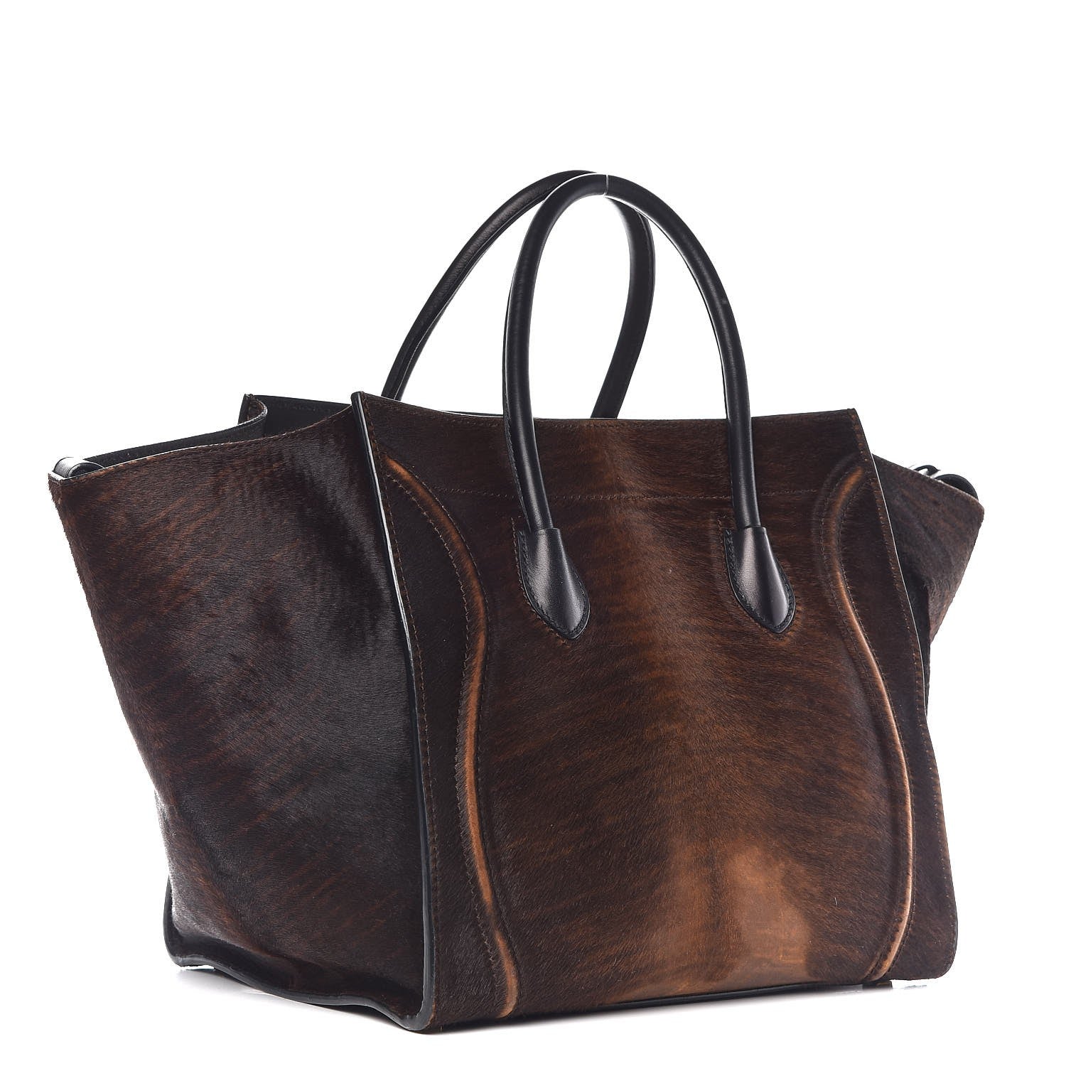 Celine Shaded Pony Hair Calfskin Medium Phantom Luggage Brown 3 of 13