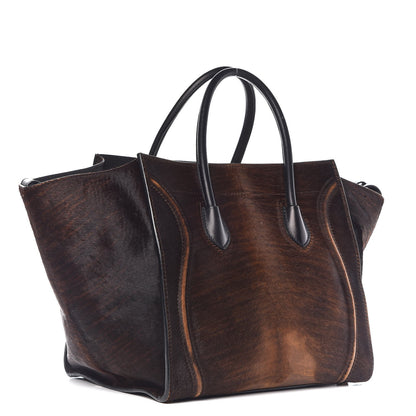 Celine Shaded Pony Hair Calfskin Medium Phantom Luggage Brown 3 of 13