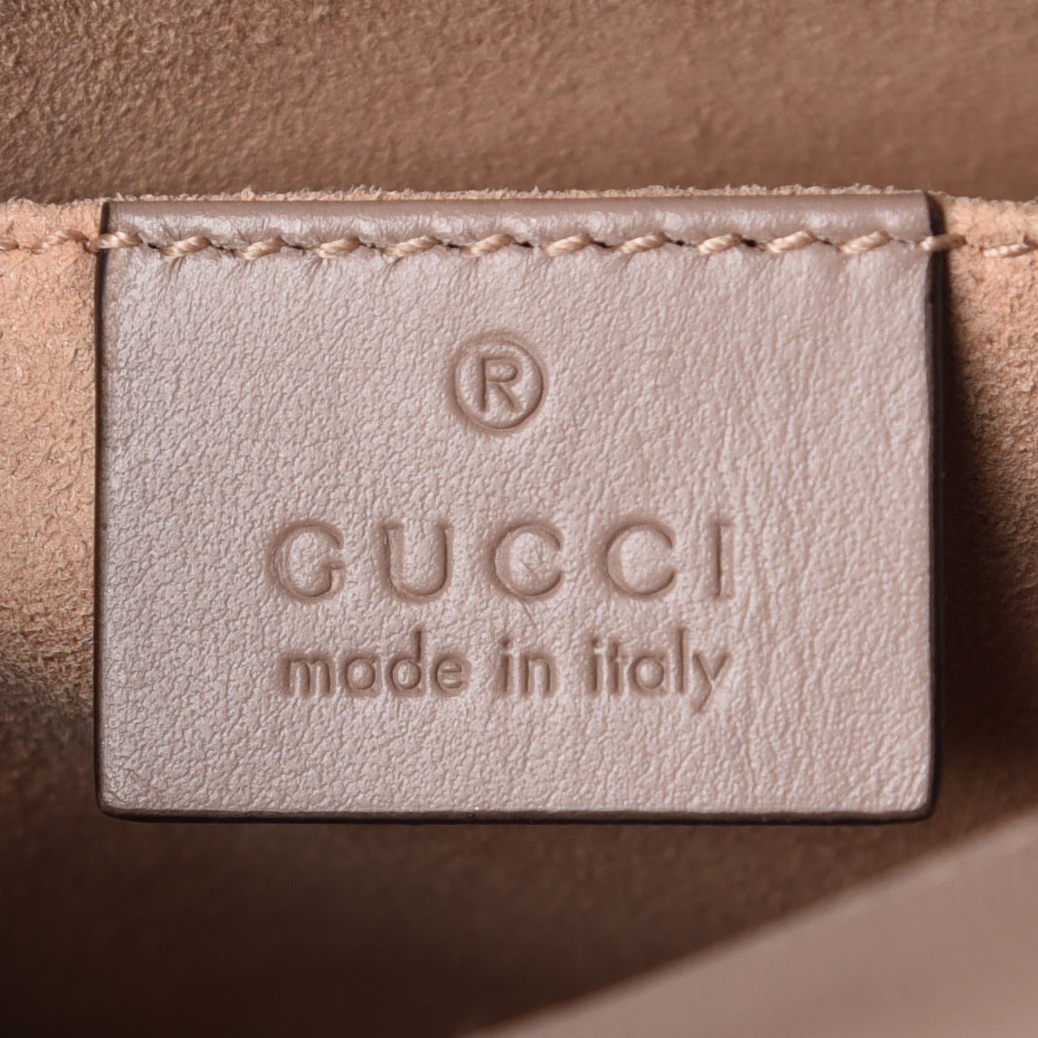 Gucci Calfskin Matelasse Mini GG Marmont Chain Shoulder Bag Nude 6 of 7