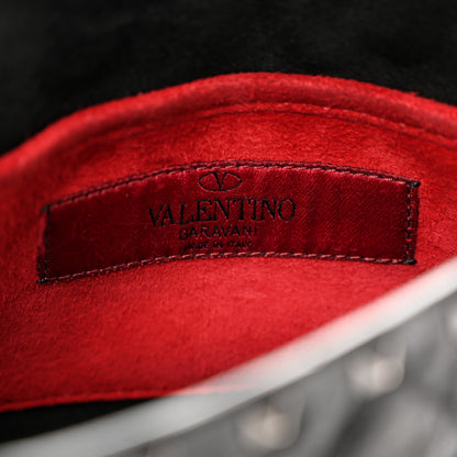 Valentino Garavani Craquele Nappa Small Rockstud Spike Shoulder Bag Black 7 of 12