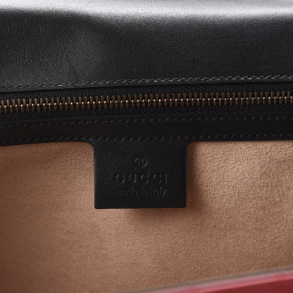 Gucci Calfskin Bamboo Trapuntata Queen Margaret Top Handle Bag Blue Agata Hibiscus Red Mystic White Sugar Pink 9 of 11
