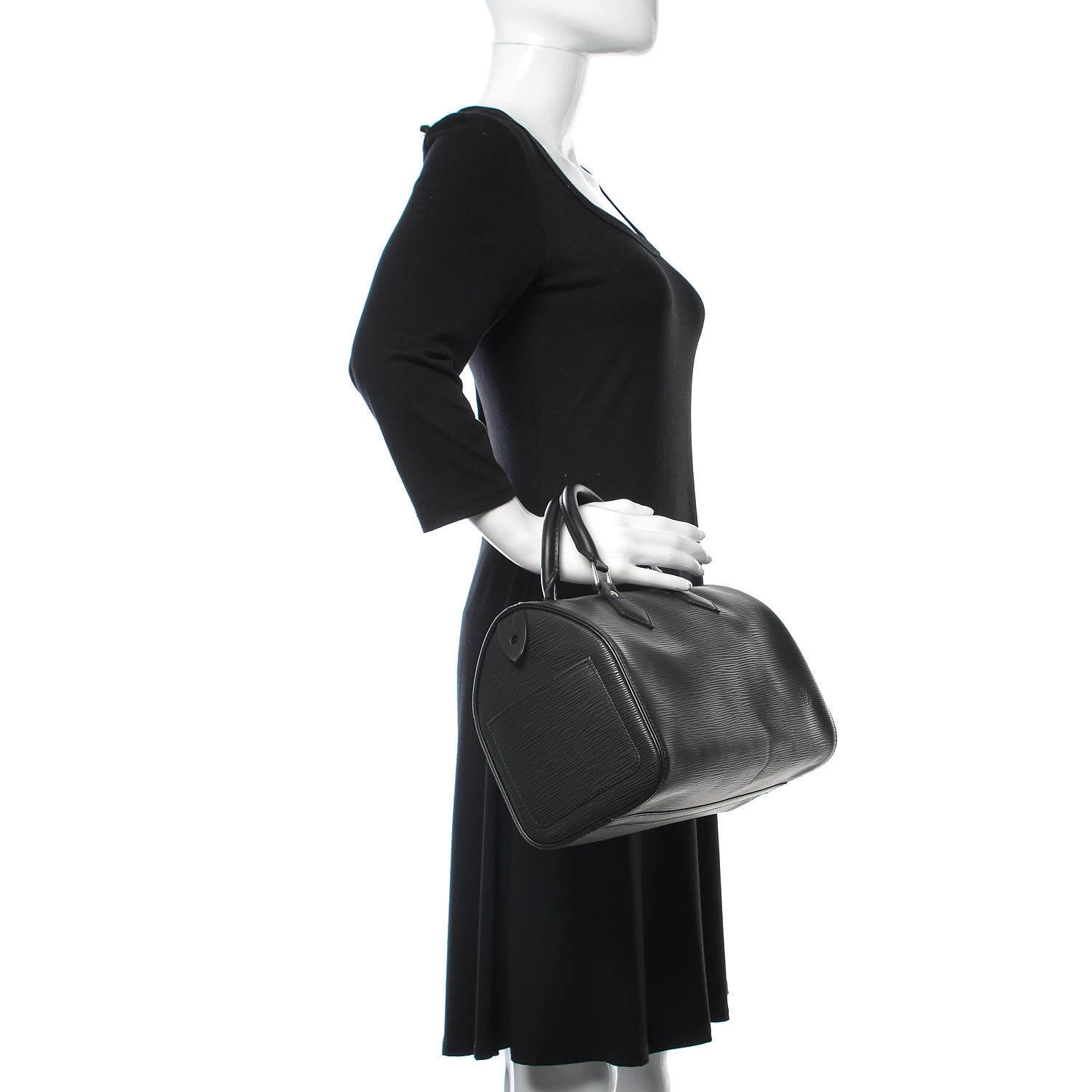 Louis Vuitton Epi Speedy 25 Black 2 of 11
