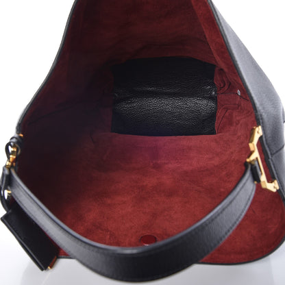Miu Miu Goatskin Madras Bucket Bag Nero Black Porpora 6 of 10