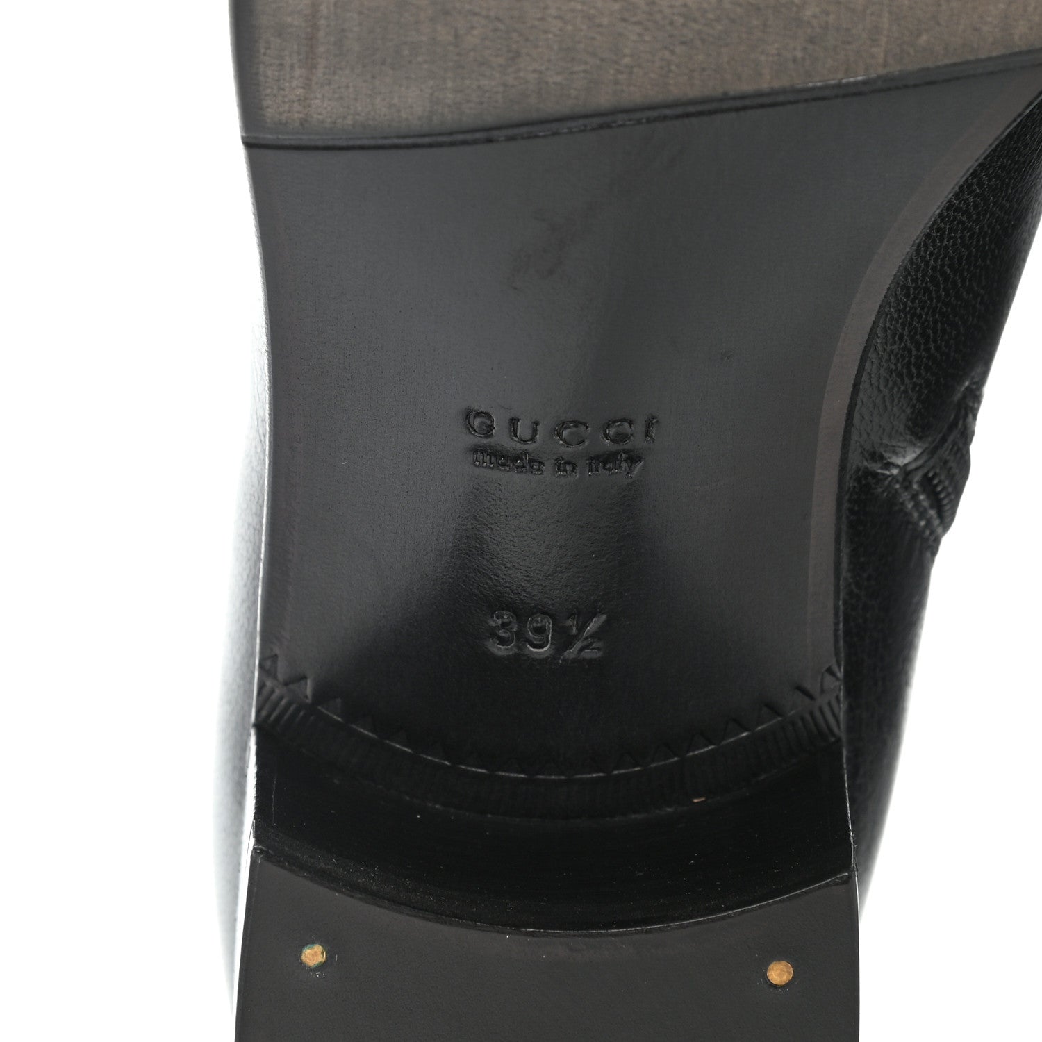 Gucci Goatskin Kitten Chain Horsebit Ankle Boots 39.5 Black 8 of 11
