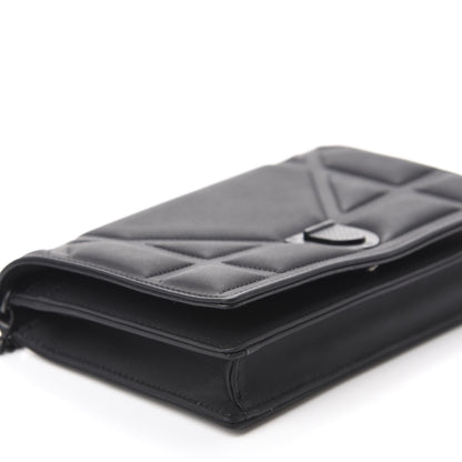 Christian Dior Ultra Matte Calfskin Diorama Wallet on Chain Pouch Black 6 of 11