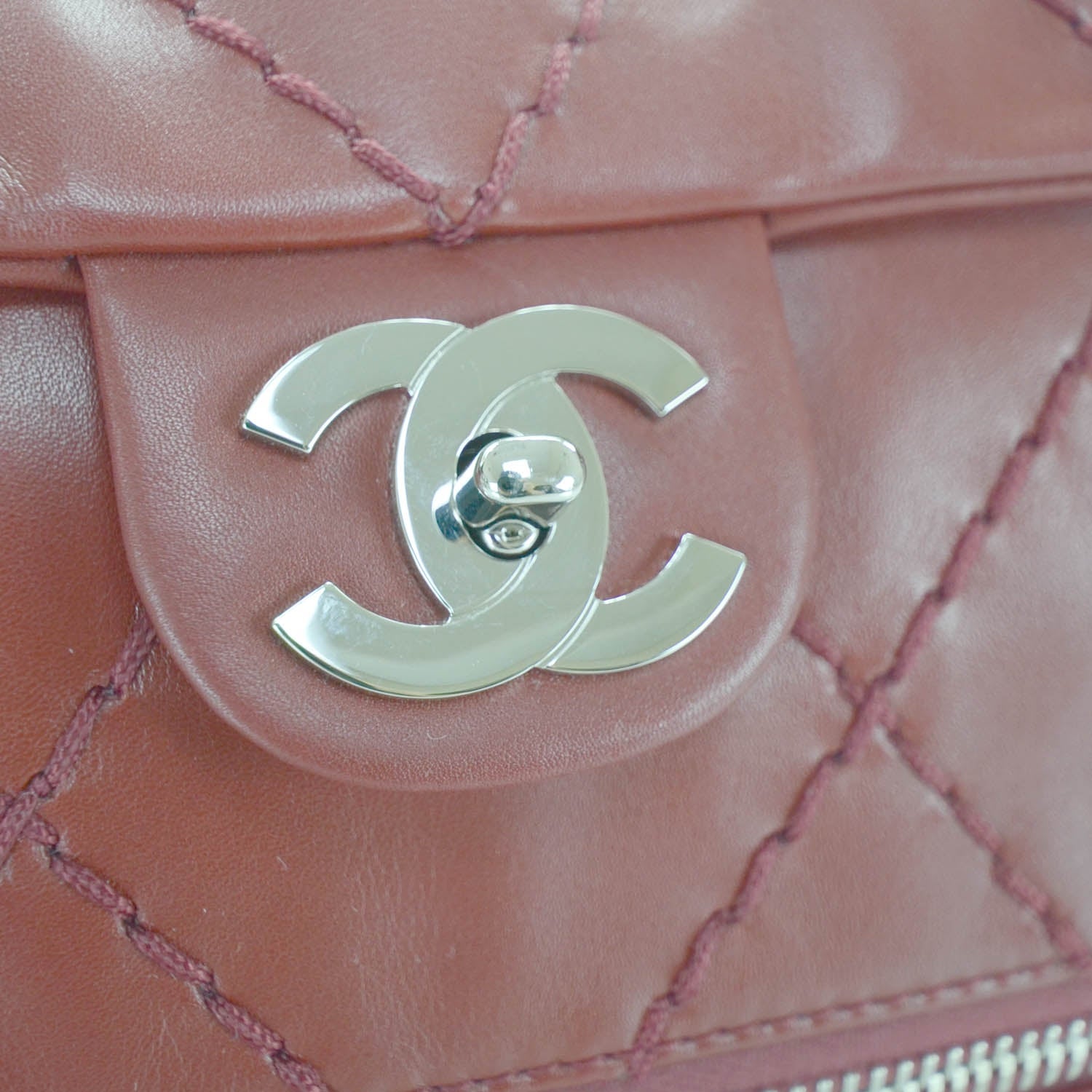 Chanel Leather Large Expandable Flap Bag Red 7 of 12