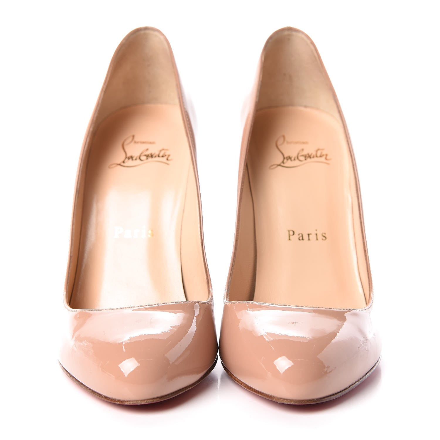 Christian Louboutin Patent Ron Ron 100 Pumps 36 Nude 2 of 10