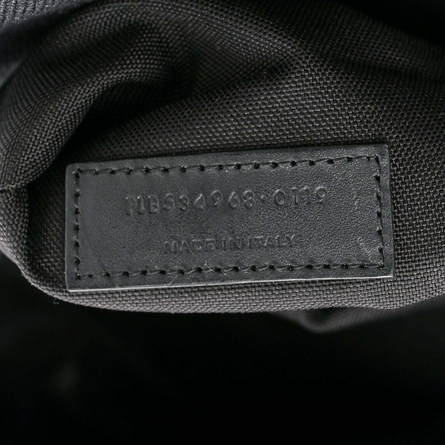 Canvas Signature Embroidered City Backpack Black