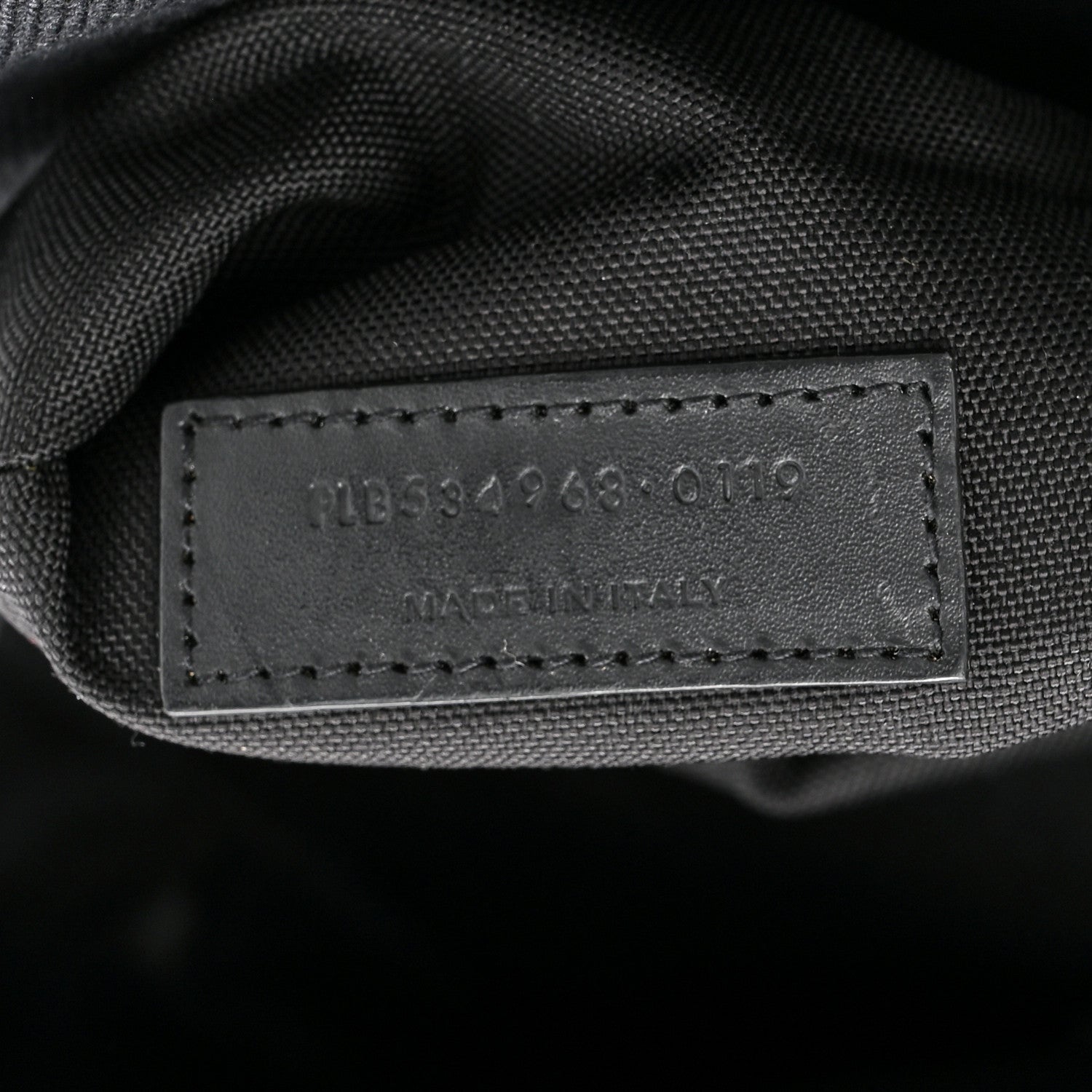 Saint Laurent Canvas Signature Embroidered City Backpack Black 7 of 12