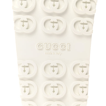 Gucci Glitter Rubber Womens Interlocking G Platform 42mm Slide Sandals 37 Silver 8 of 9
