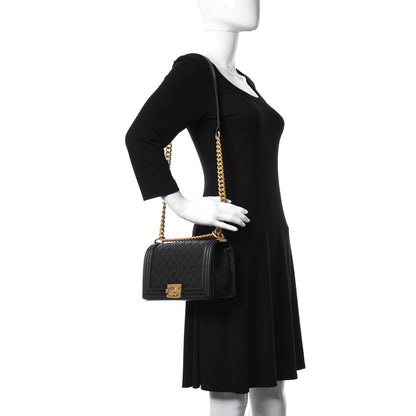 Chanel Caviar Quilted Medium Boy Flap Black 2 of 14