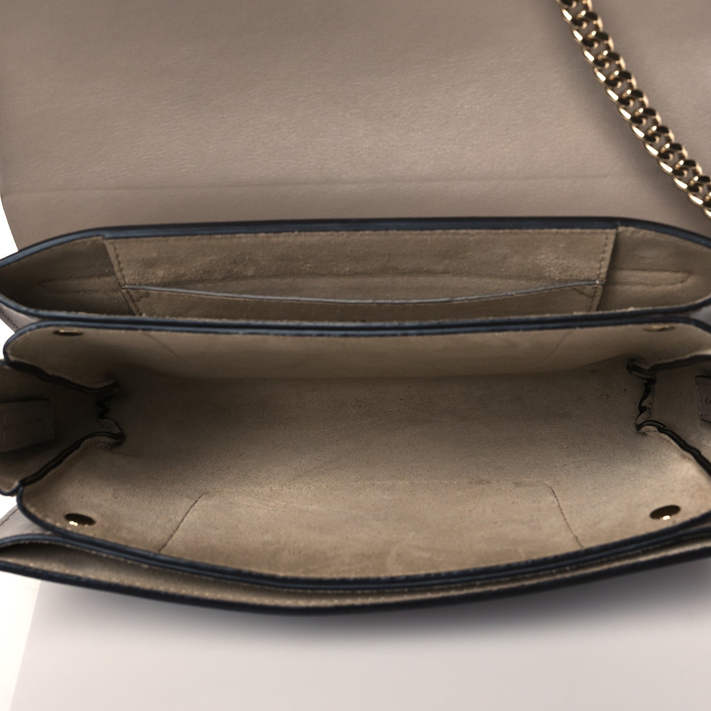 Suede Calfskin Small Faye Shoulder Bag Motty Grey