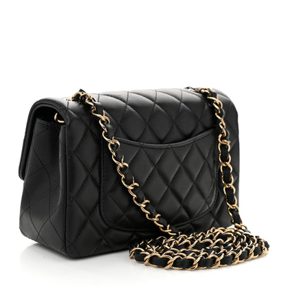 Chanel Lambskin Quilted Mini Rectangular Flap Black 3 of 11
